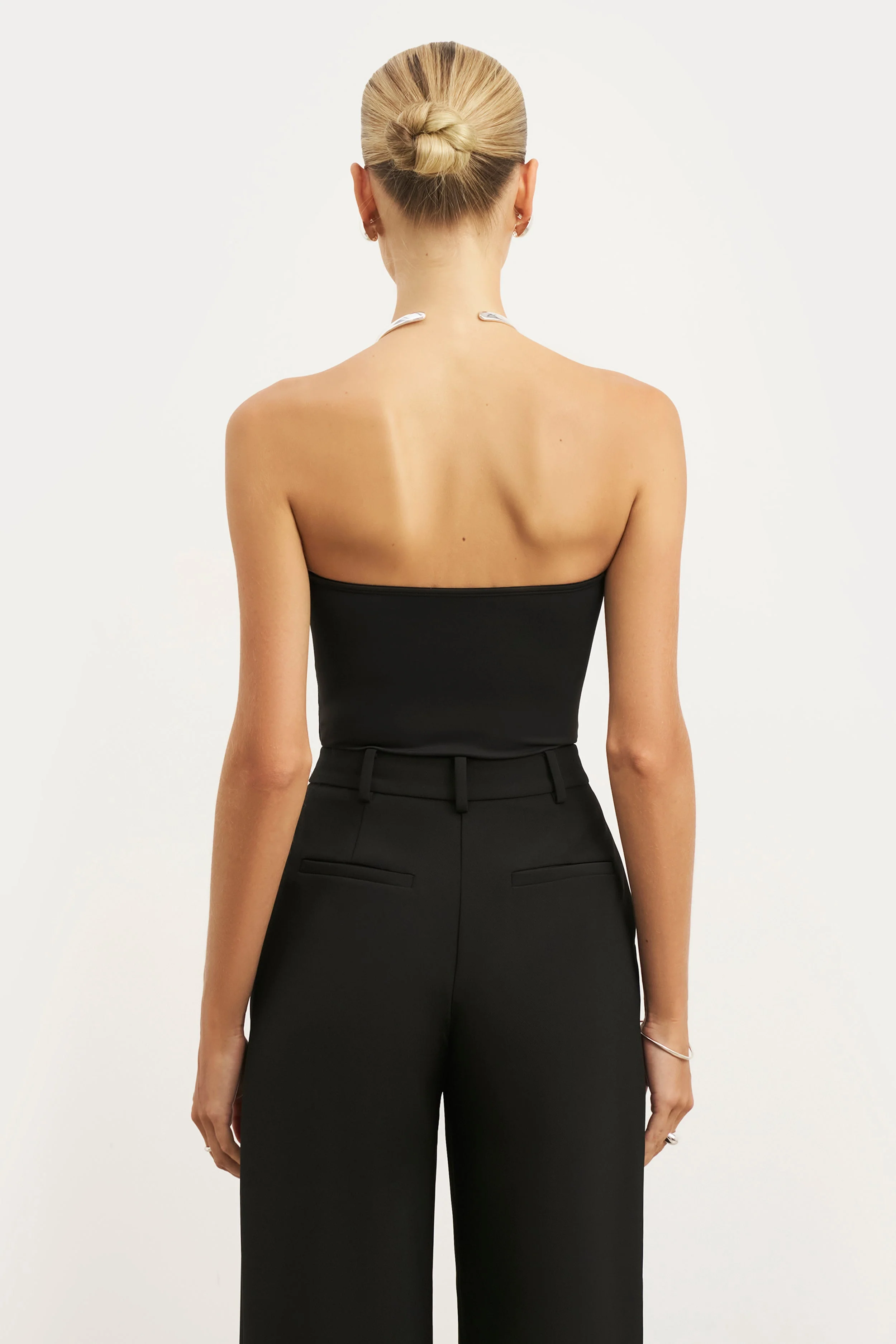 Effortless Pleated Wide Leg Trousers - Black - Image 5